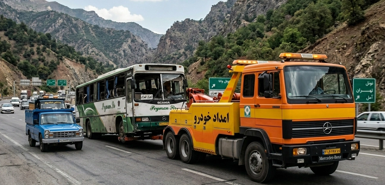 یدک‌کشی انواع خودرو سبک و سنگین